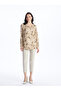Crew Neck Patterned Long Sleeve Women's T-Shirt - 3