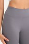Women's Anthracite Corded High Waist Recovery Below the Knee Capri Leggings Capri - 4