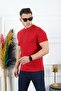 Red Men's T-Shirt Standard-Fit Crew Neck Plain Men's T-Shirt T-Shirt - 2