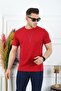 Red Men's T-Shirt Standard-Fit Crew Neck Plain Men's T-Shirt T-Shirt