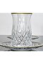 12 PIECES ODIN TEA SET WITH GLASS PLATE AND GOLD DETAIL - 2