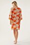 Women's Floral Patterned Dressing Gown Shorts Set - 7
