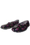 Rubber Women's Black-Purple Floral Patterned Non-Slip Sole Work Shoes Kkk8545 - 2