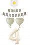 4 Year Old Cream Figure Balloon Daisy Heart Foil Balloon Birthday Set Ornament - 2