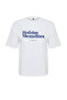 Beyaz Baskılı %100 Kalın Pamuklu Relaxed/Rahat Kesim Örme T-Shirt TWOSS24TS00178 - 7