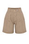 Mink 100% Linen Pleated High Waist Shorts Twoss24Sr00093 - 7