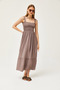 Women's Mink Strap Midi Woven Viscose Dress ELB-19002102 - 4
