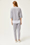 Women's Gray Garnished Top and Bottom Set TKM-19000274 - 5