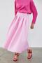 Ole Pleated High Waist Taffeta Skirt Pink