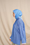 Mk Baklava Cotton Scarf Marine - 3