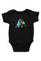 Wrestling Black Unisex Baby Bodysuit - Zıbın
