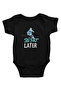 Kayak Black Unisex Baby Bodysuit - Zıbın