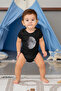 Merkür Black Unisex Baby Bodysuit - Zıbın - 2