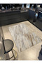 Beige Themed Abstract Marble Patterned Creative Modern Decorative Carpet 3978 - 3