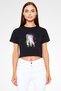 Tooth Illustration Dentist Black Unisex Crop Top T-Shirt T-Shirt