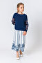 Girl's Transparent Floral Sleeve Blouse - 2