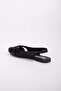 GENUINE LEATHER OPEN BACK BLACK SHOES - 3