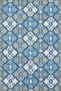 White and Blue Diamond Decorative and Woven Base Carpet 4324