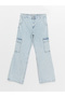Women's Wide Leg Cargo Jeans - 6