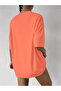 Palm Springs T-Shirt - Orange Printed Oversized Crew Neck Short Sleeve T-Shirt - 2