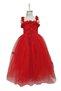 Crowned Red Rose Girls' Evening Dress - Crystal Tulle Evening Dress Girls' Dress Engagement Wedding Kids Evening Dress - 3