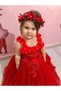 Crowned Red Rose Girls' Evening Dress - Crystal Tulle Evening Dress Girls' Dress Engagement Wedding Kids Evening Dress - 6