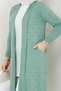 Women's Pocketed Loose Cardigan Mint Green - 8