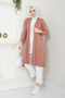 Women's Casual Cardigan with Pockets Dusty Rose - 3