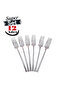 12 Pieces of Dessert Forks, Flat Stick Model, Suitable for Daily Use (Stainless Steel) Servet Çeyiz