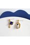 World Astronaut and Moon Detailed Double Earring Set - 4
