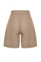 Mink 100% Linen Pleated High Waist Shorts Twoss24Sr00093 - 8