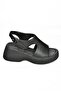 S996945009 Black High-Sole Women's Sandals - 6
