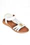 S258013709 White Low Sole Women's Sandals - 6