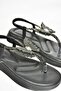 S404086009 Black Flip Flops Women's Sandals - 7