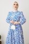 401 Zebra Pattern Dress Blue - 4