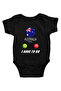 Australia black Unisex baby body - Zıbın