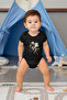 Howling Wolves Black Unisex Baby Bodysuit - Zıbın - 2