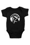 Don'T Panic Black Unisex Baby Bodysuit - Zıbın