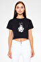 Charismatic Doberman Black Unisex Crop Top T-Shirt T-Shirt