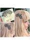 luxury crystal stoned metal butterfly scalloped side buckle bridal henna engagement head hair accessory silver black