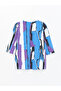 Crew Neck Printed Women's Blouse - 7