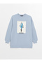 Crew Neck Printed Long Sleeve Women's Sweatshirt Tunic (S4) - 6
