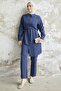 Front Tie Double Set - Navy Blue