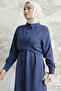 Front Tie Double Set - Navy Blue - 3