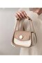 Women's Cream and Mink Chain Baguette Bag