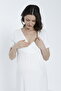 Maternity and Maternity Nightgown Set with Dressing Gown and Stripe Detail - 7
