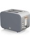 Nordic 2 Slice Toaster Modern Stainless Steel Design