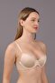 Women's Lotus Laser Cut Push-Up Nude Bra336045 - 4