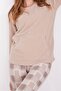 Ar2265-s Arnetta طقم قطبي منقوش مقاس S-xl بيج - 3