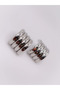 Steel Earrings Four Rows Earrings Curved Earrings Hoop Earrings - 3